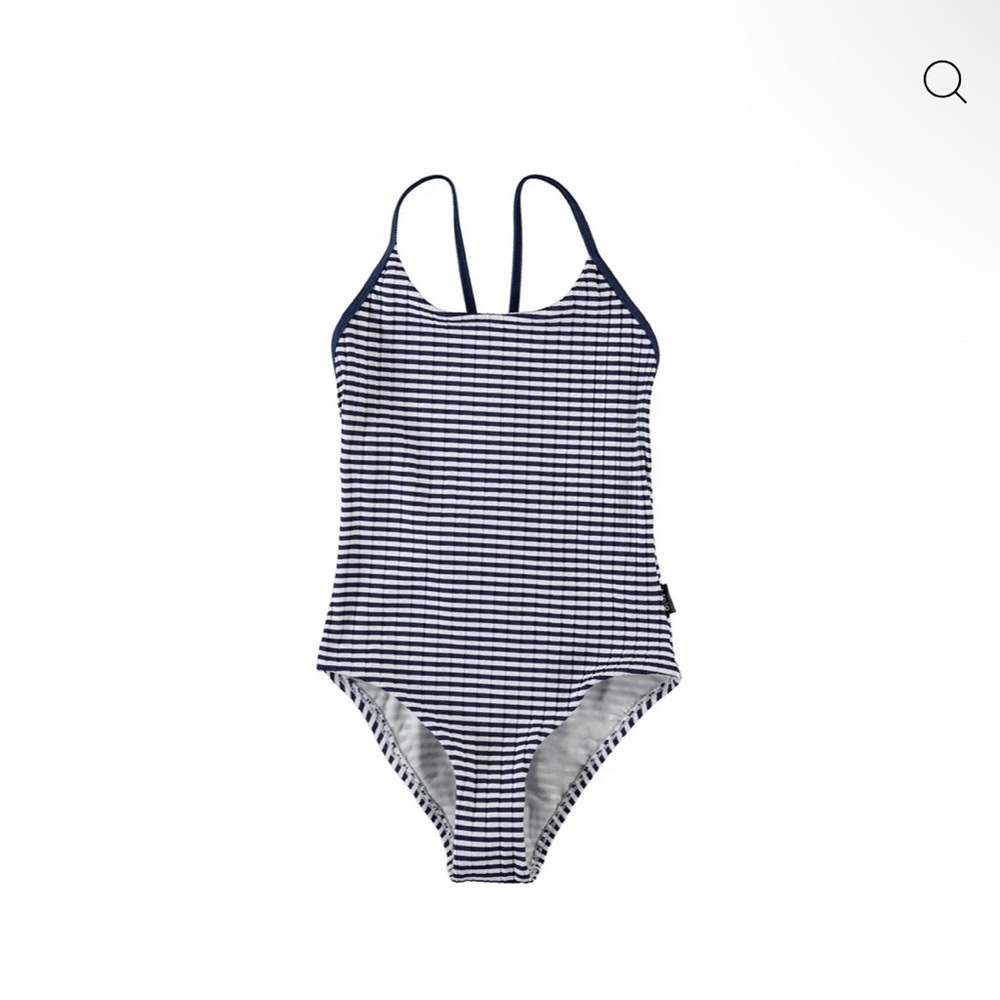 Molo Striped Navy and White Kids Swimwear